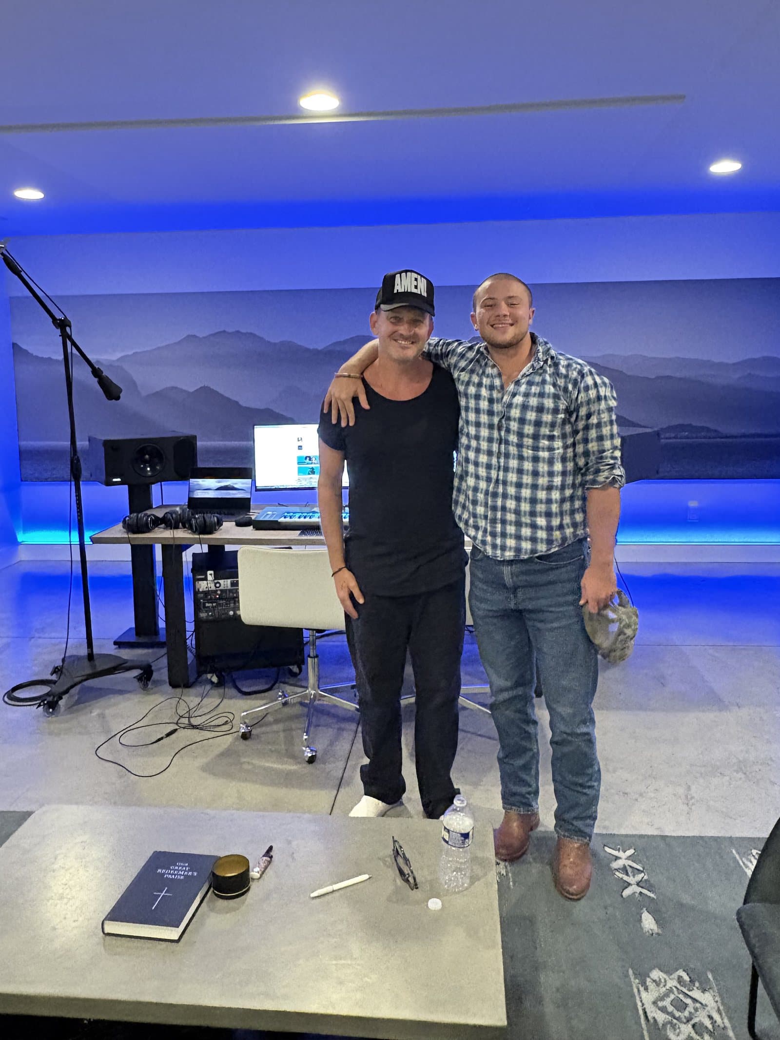 Joe Lammers in the studio during the making of Songs for Freedom & Joy